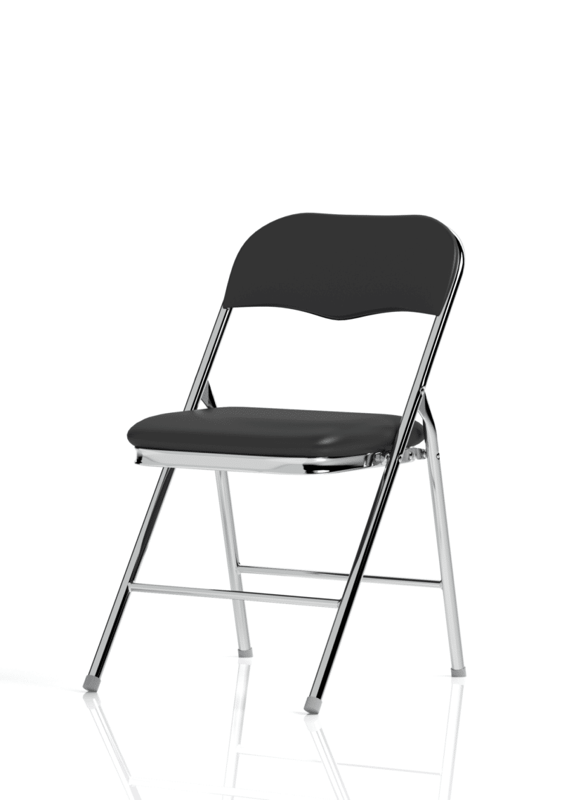 Sicily Black Polyurethane Folding Chair - Image 11