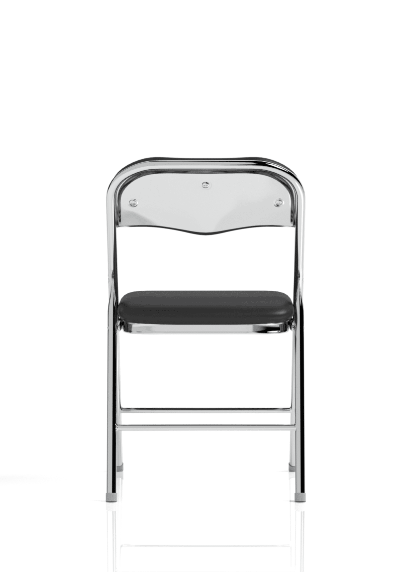Sicily Black Polyurethane Folding Chair - Image 14