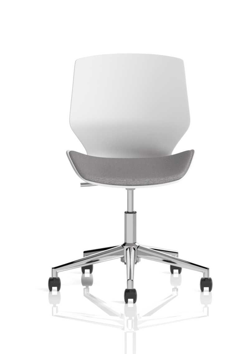Florence 5 Star Base White Frame Fabric Visitor Chair - Image 2
