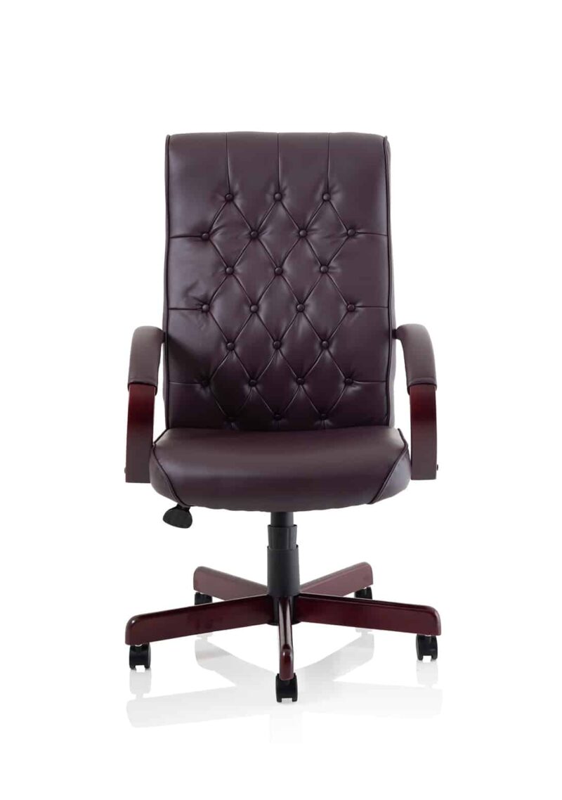 Chesterfield High Back Leather Executive Office Chair with Arms - Image 11