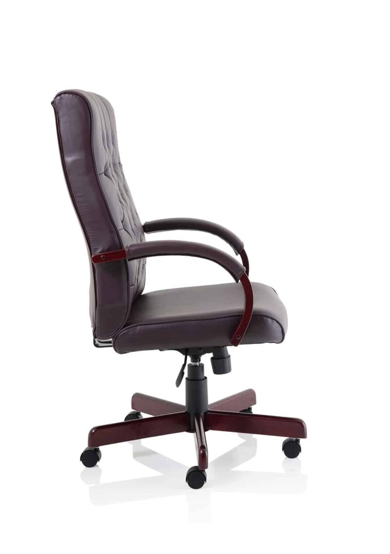 Chesterfield High Back Leather Executive Office Chair with Arms - Image 17