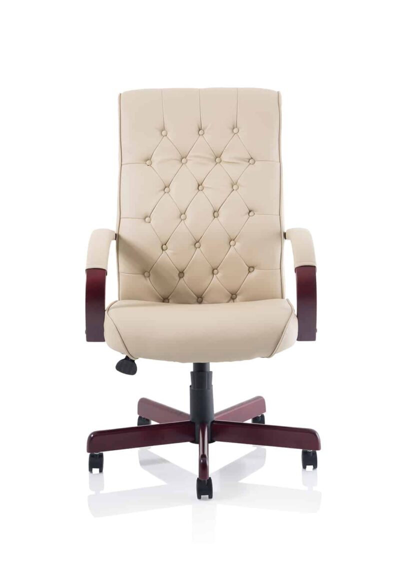 Chesterfield High Back Leather Executive Office Chair with Arms - Image 31