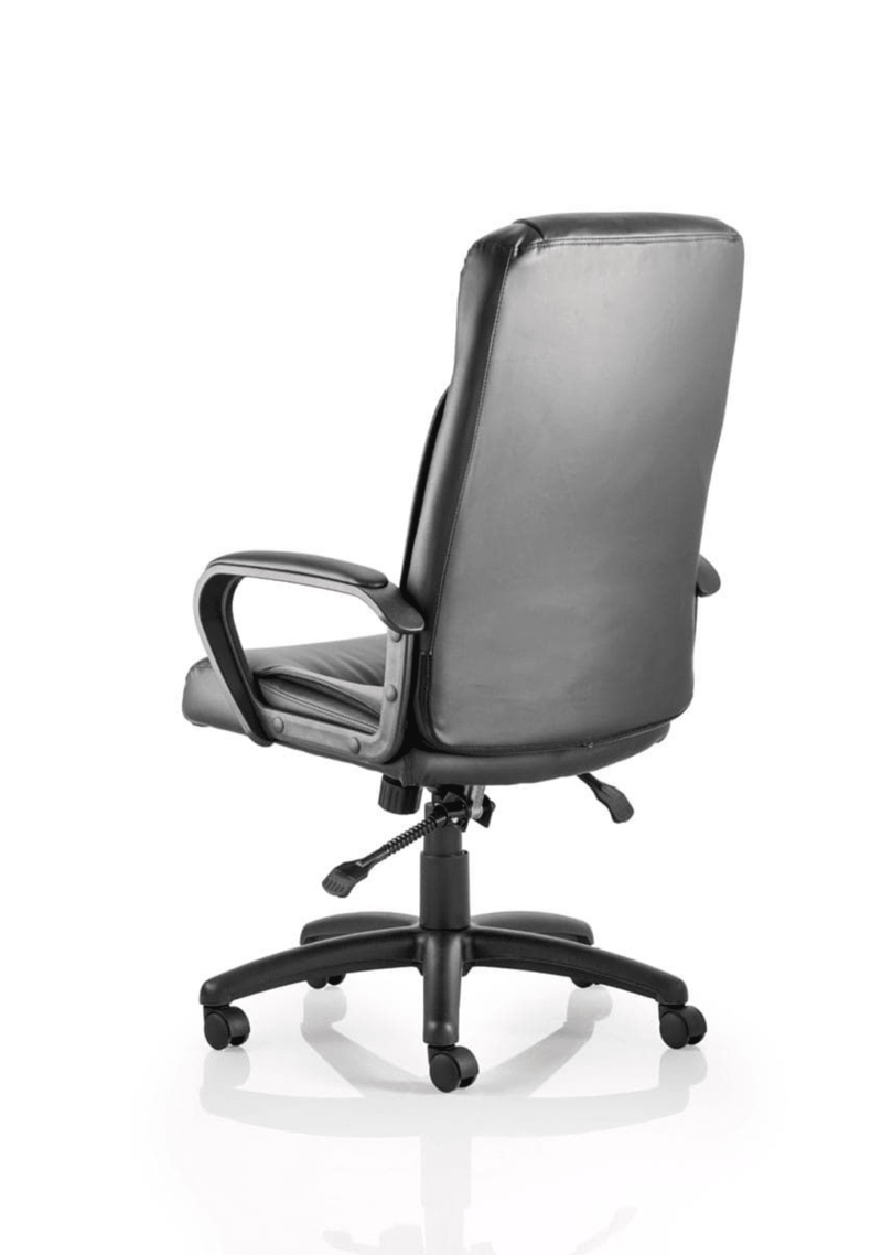 Plaza High Back Executive Black Leather Office Chair with Arms - Image 2