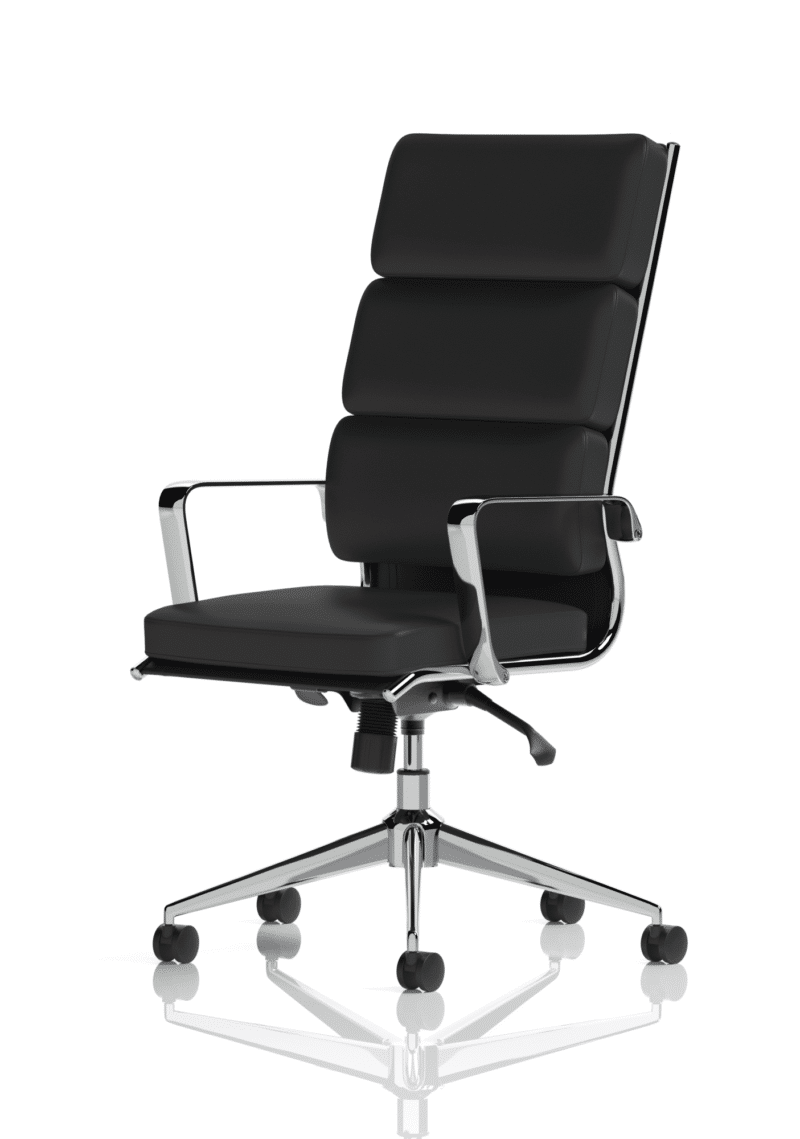 Savoy High Back Executive Black Leather Office Chair with Arms - Image 4