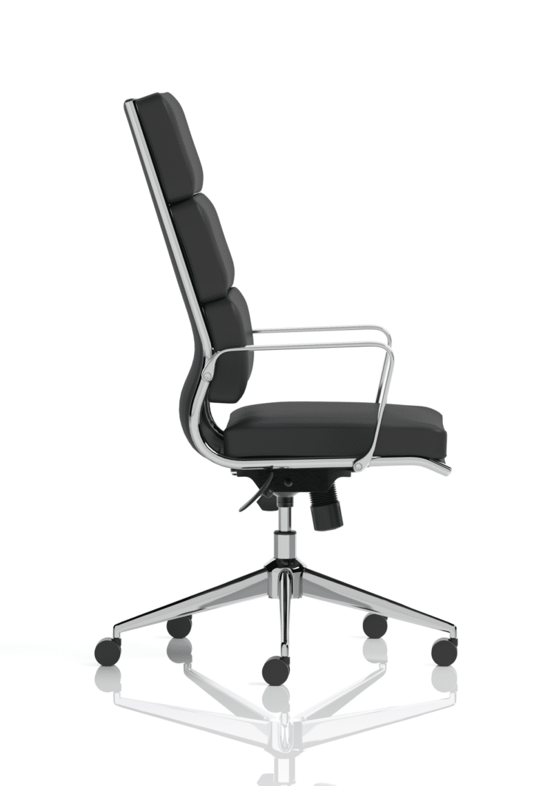 Savoy High Back Executive Black Leather Office Chair with Arms - Image 9