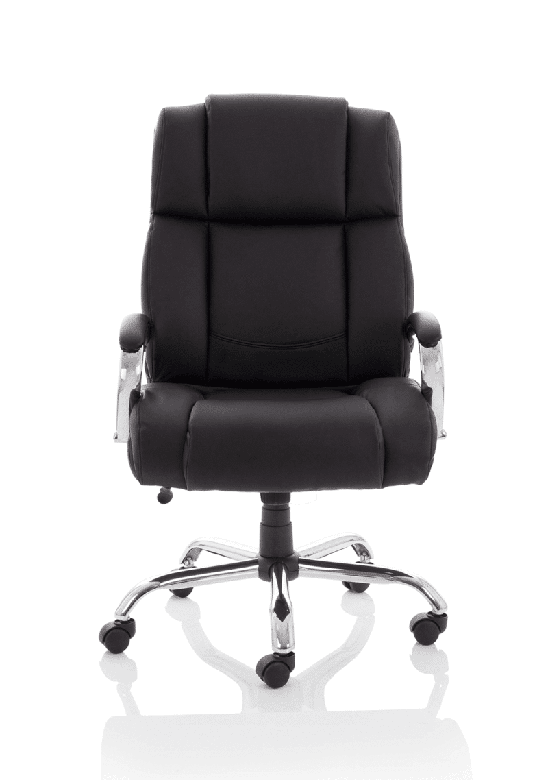 Texas High Back Heavy Duty Executive Black Leather Office Chair with Arms - Image 2
