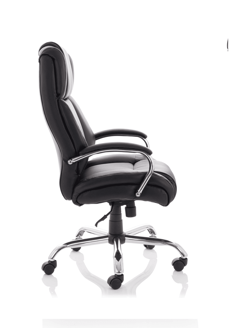 Texas High Back Heavy Duty Executive Black Leather Office Chair with Arms - Image 4