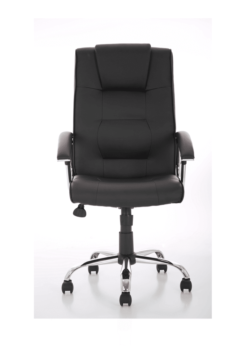 Thrift High Back Executive Black Leather Office Chair with Arms - Image 2