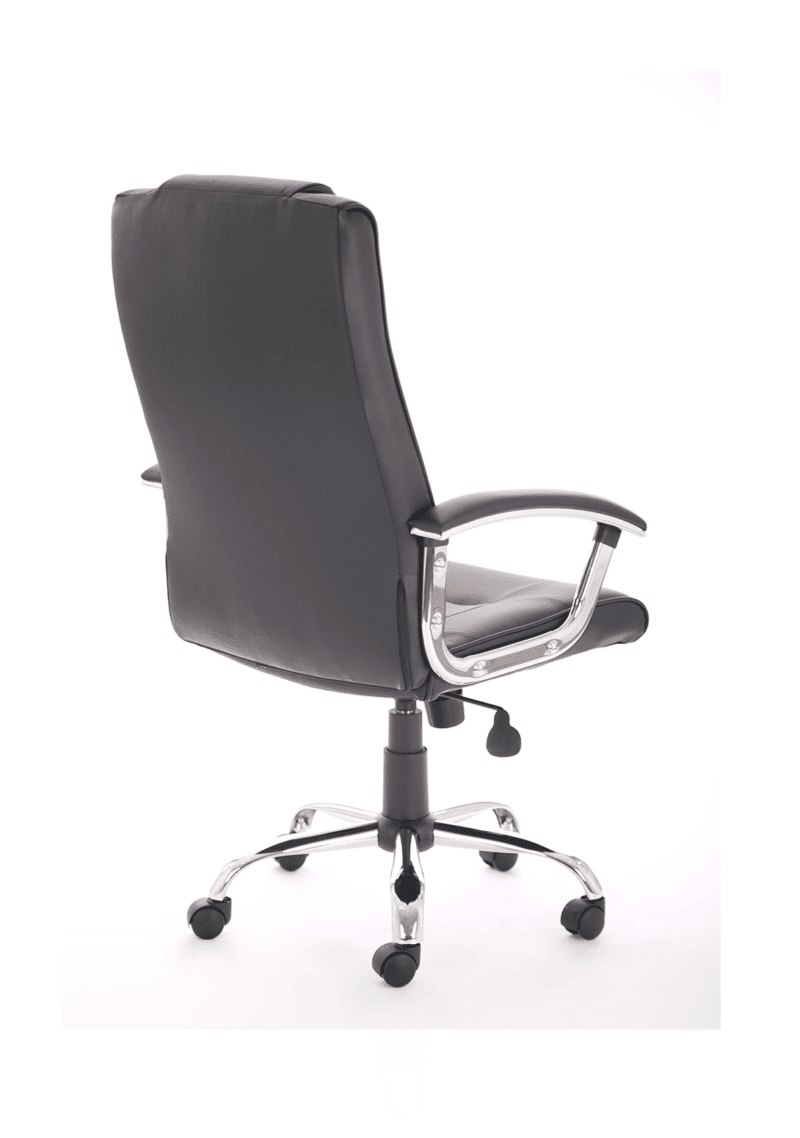 Thrift High Back Executive Black Leather Office Chair with Arms - Image 4