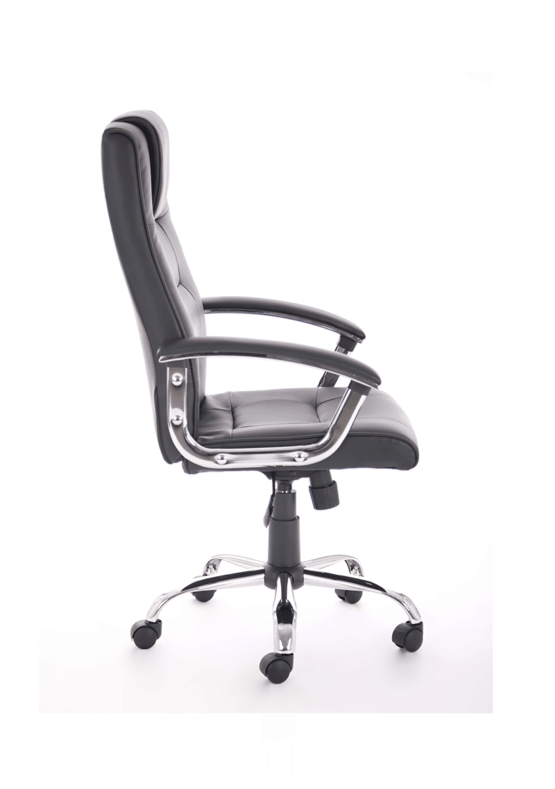 Thrift High Back Executive Black Leather Office Chair with Arms - Image 5