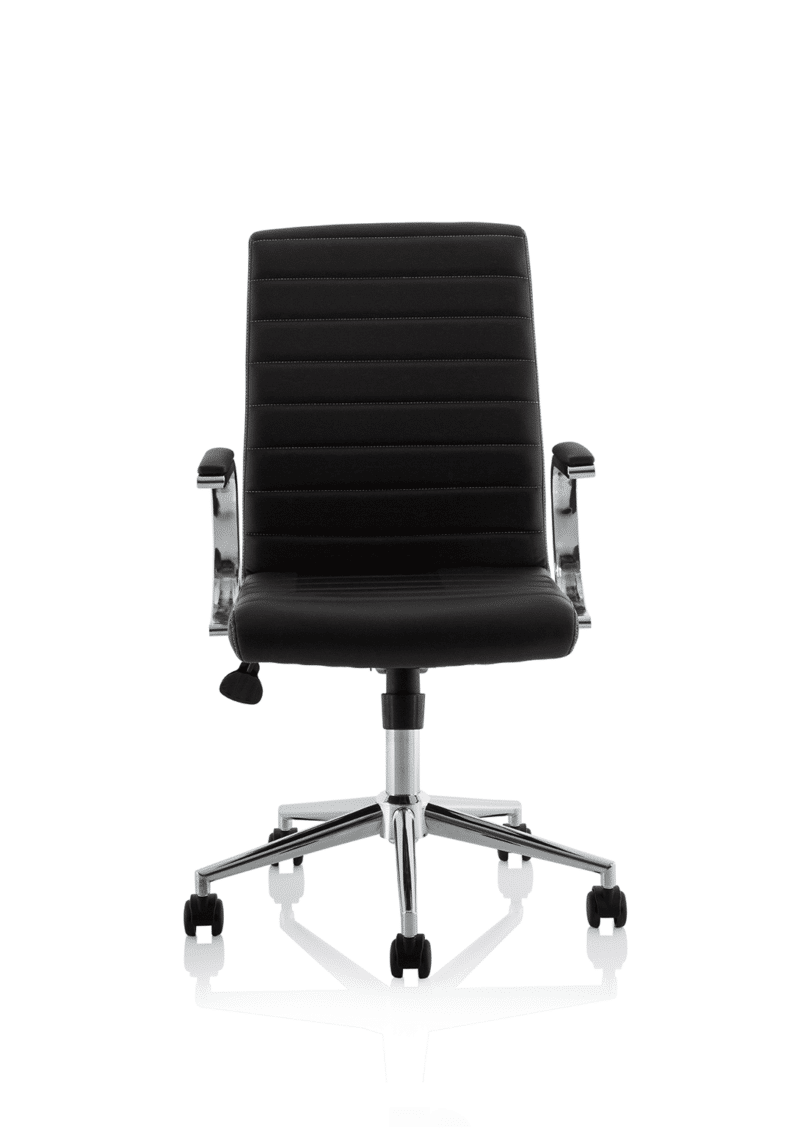 Ezra Medium Back Leather Executive Office Chair with Arms - Image 2