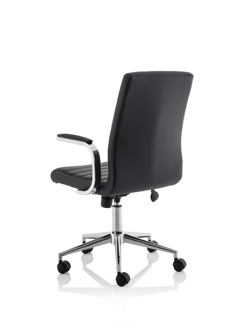 Ezra Medium Back Leather Executive Office Chair with Arms - Image 5