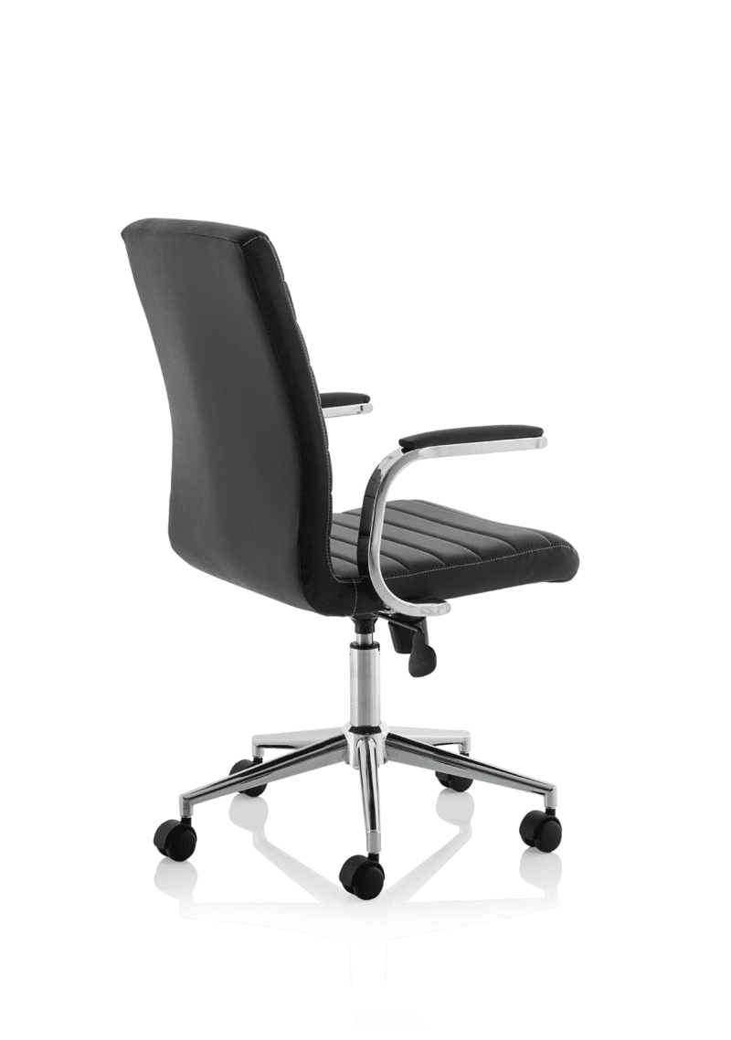 Ezra Medium Back Leather Executive Office Chair with Arms - Image 7