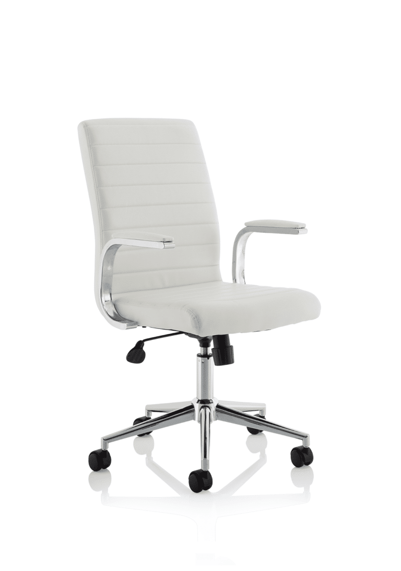 Ezra Medium Back Leather Executive Office Chair with Arms - Image 9