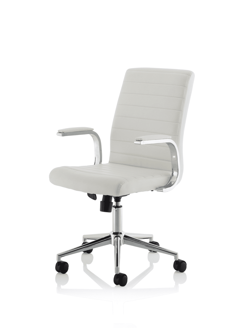 Ezra Medium Back Leather Executive Office Chair with Arms - Image 11