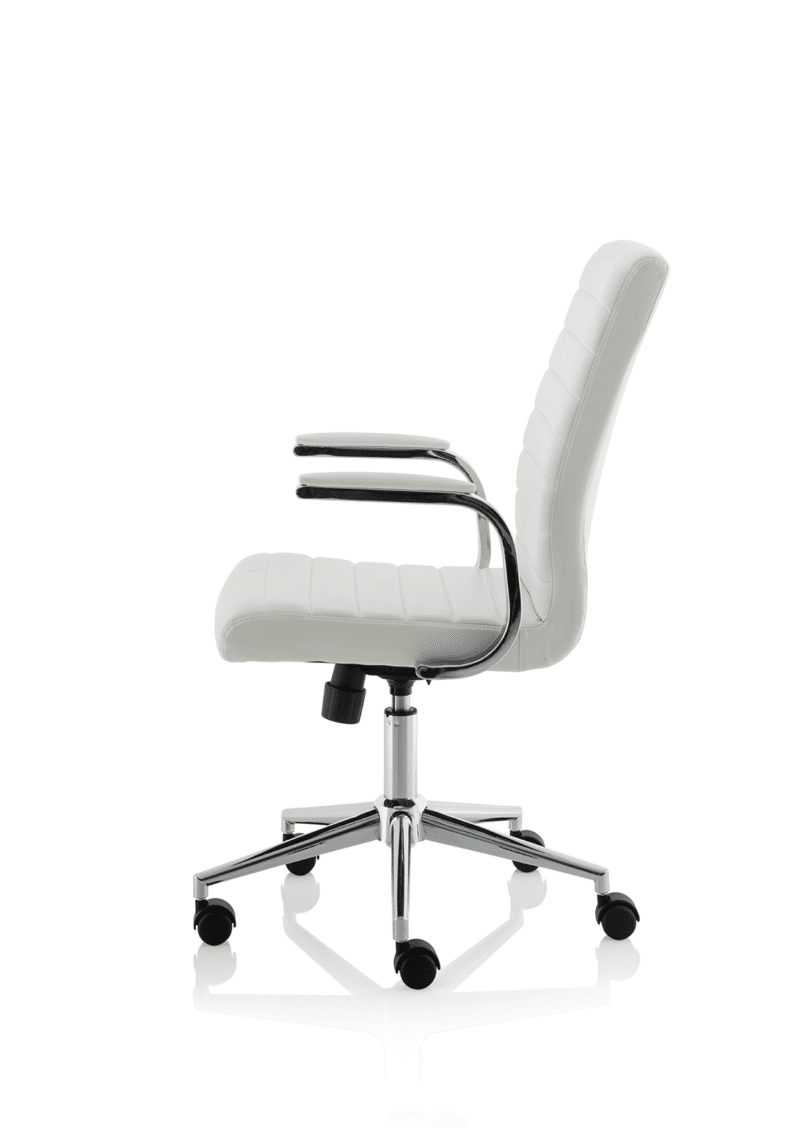 Ezra Medium Back Leather Executive Office Chair with Arms - Image 12