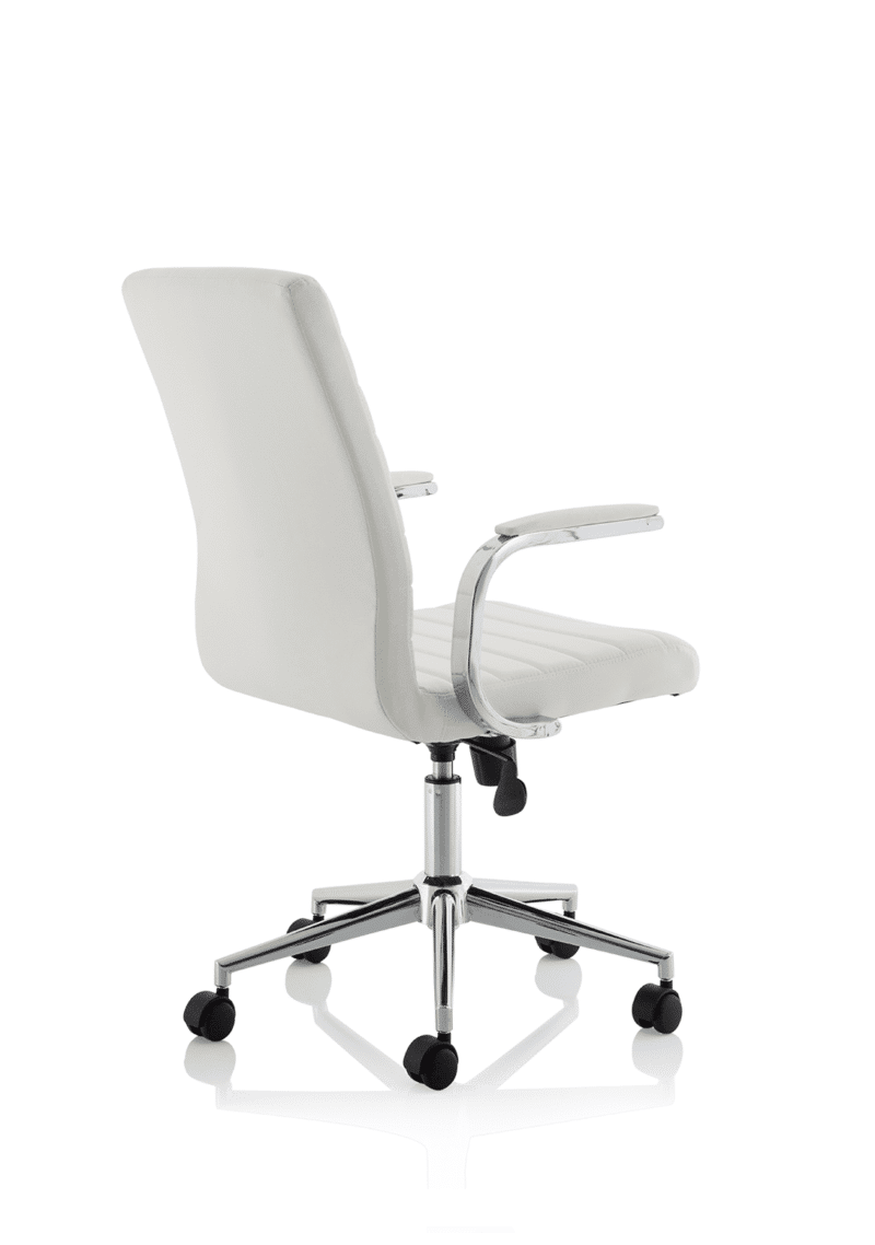 Ezra Medium Back Leather Executive Office Chair with Arms - Image 14