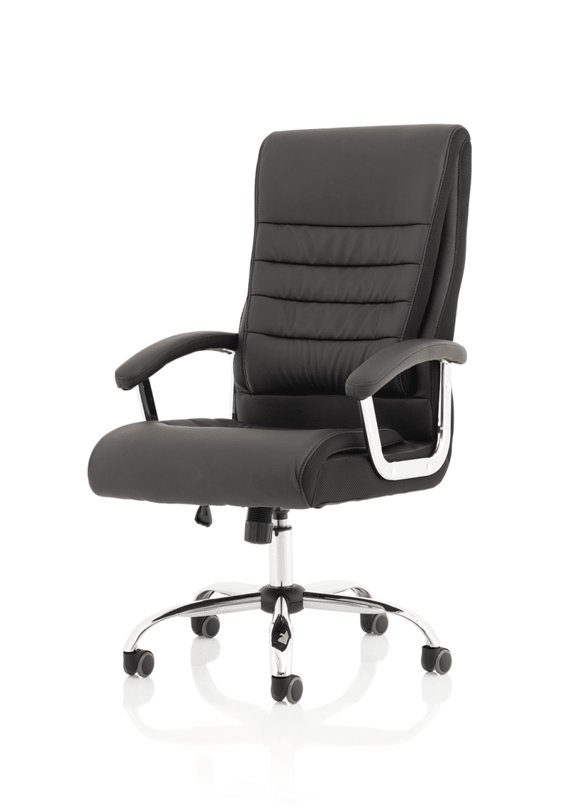 Dallas High Back Black Leather Executive Office Chair with Arms - Image 3