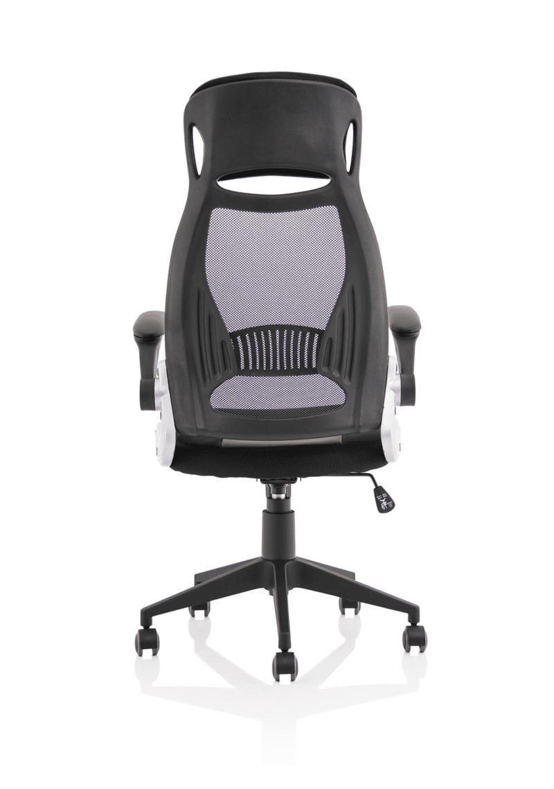 Saturn High Mesh Back Black Executive Office Chair with Arms - Image 6