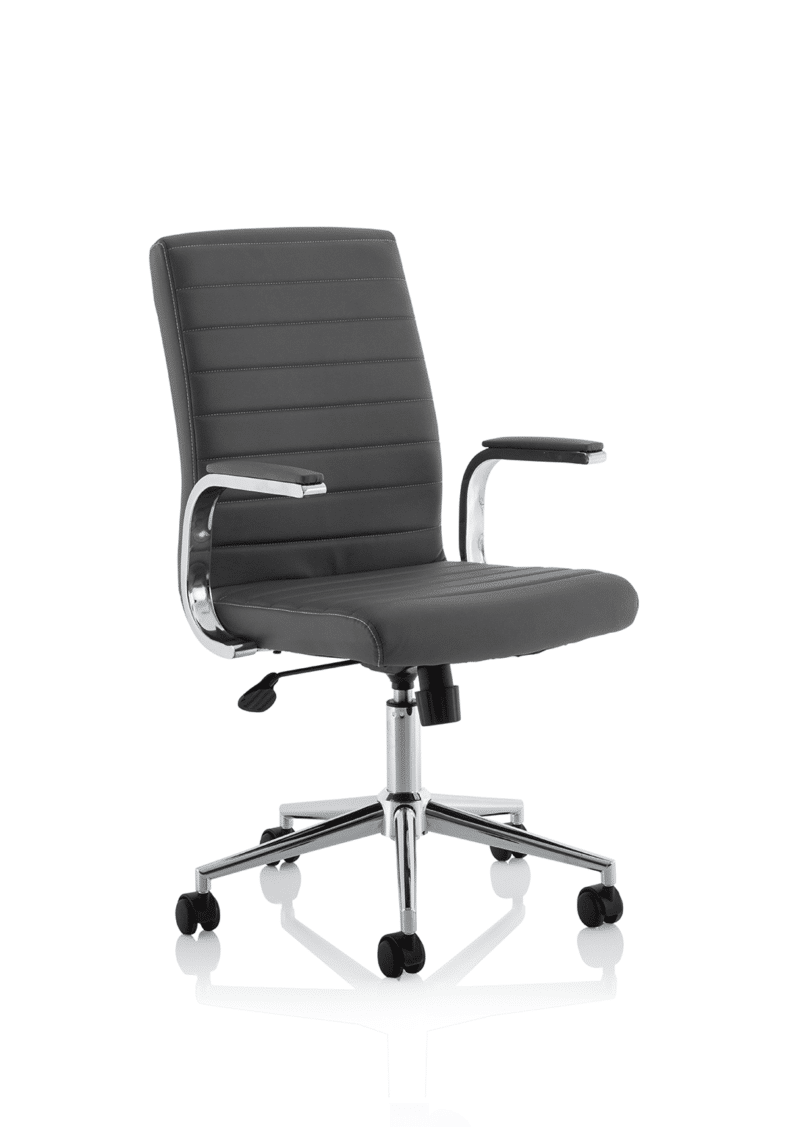 Ezra Medium Back Leather Executive Office Chair with Arms - Image 24