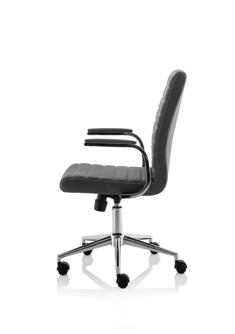Ezra Medium Back Leather Executive Office Chair with Arms - Image 27