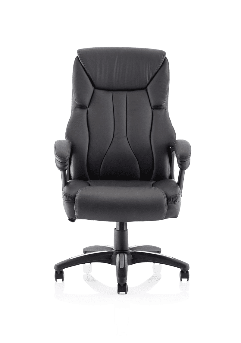 Stratford High Back Executive Black Leather Office Chair with Arms - Image 2