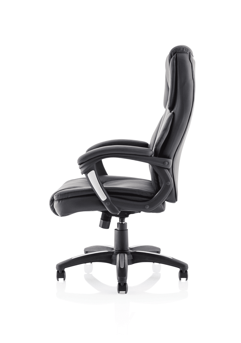 Stratford High Back Executive Black Leather Office Chair with Arms - Image 4