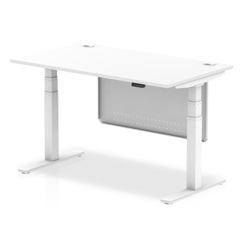 Air Height Adjustable Desk With Cable Ports With Steel Modesty Panel - Image 47