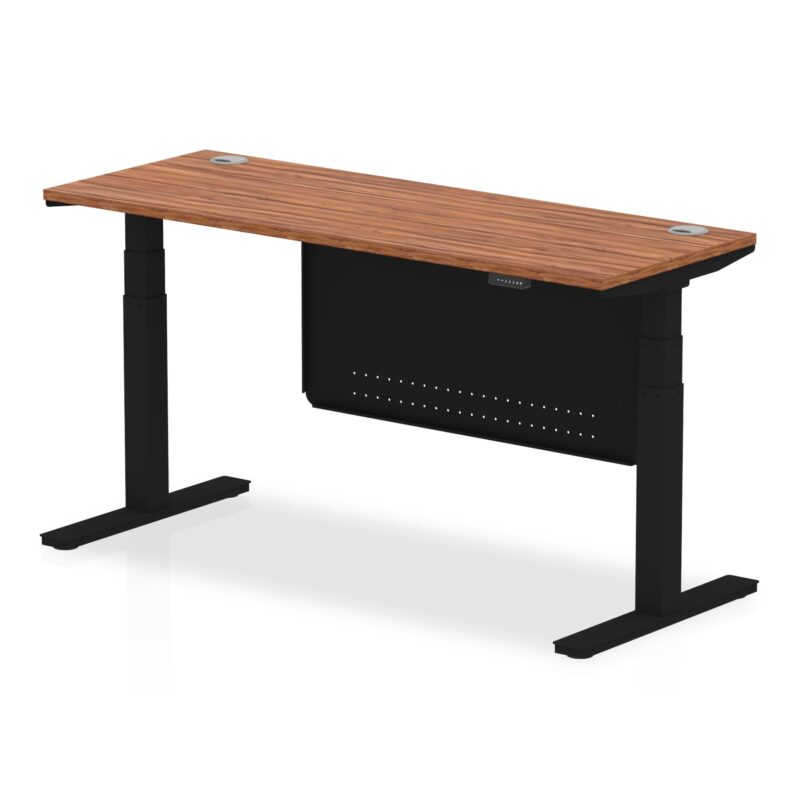 Air Height Adjustable Slimline Desk With Cable Ports With Steel Modesty Panel - Image 67