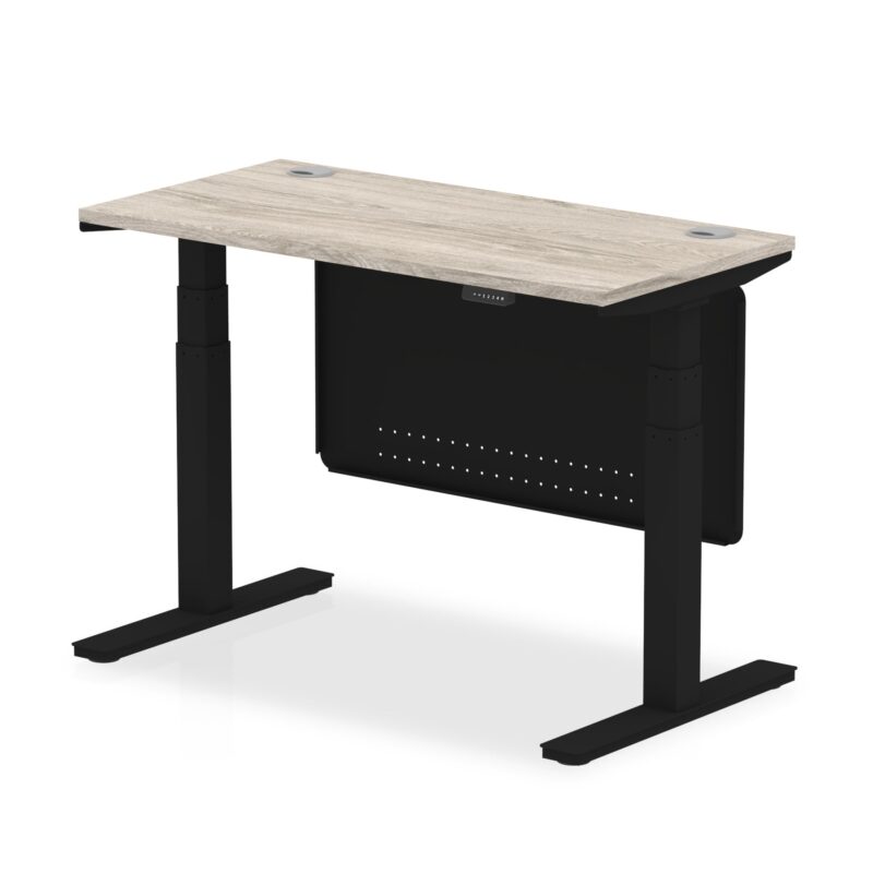 OE - Air Height Adjustable Slimline Desk with Cable Ports with Steel Modesty Panel - Image 68