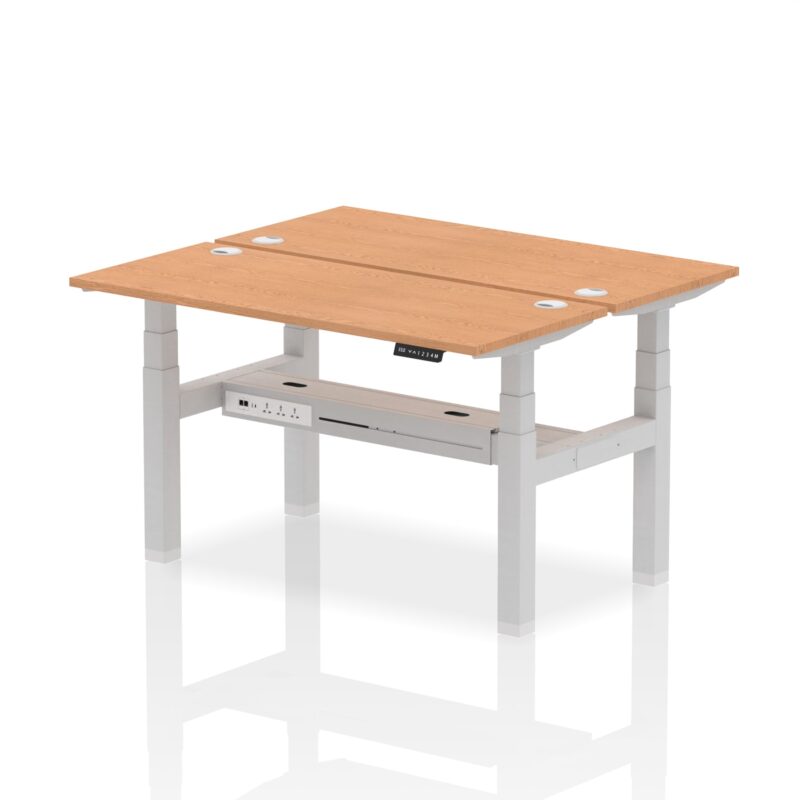 Air Back-to-Back Slimline Height Adjustable Bench Desk - 2 Person - Image 29