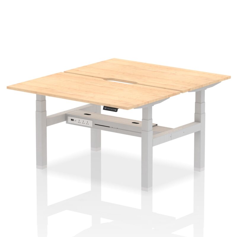 Air Back-to-Back Scalloped Edge Height Adjustable Bench Desk - 2 Person - Image 26