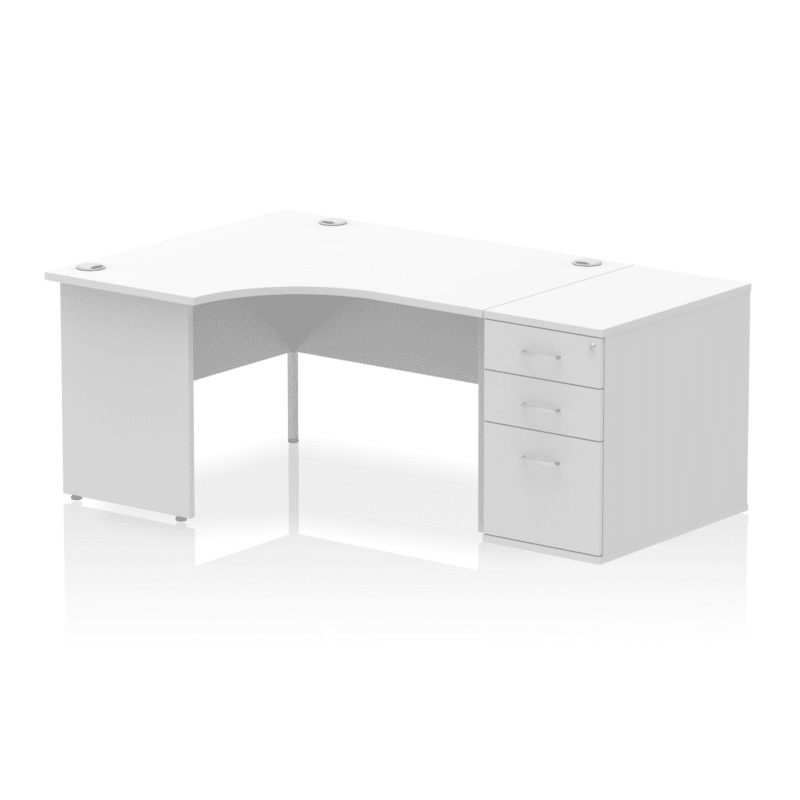 Impulse Panel End Crescent Desk Workstation - Image 67