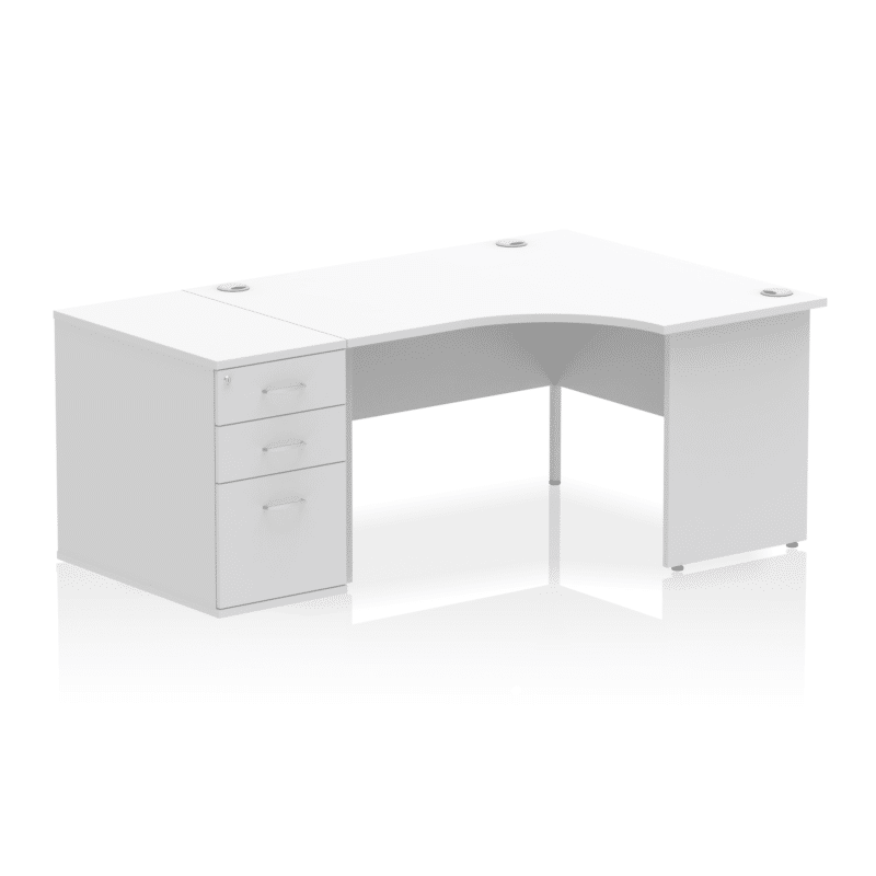 Impulse Panel End Crescent Desk Workstation - Image 74