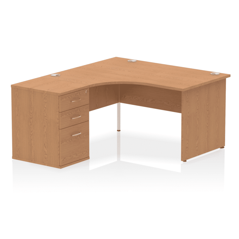 Impulse Panel End Crescent Desk Workstation - Image 55