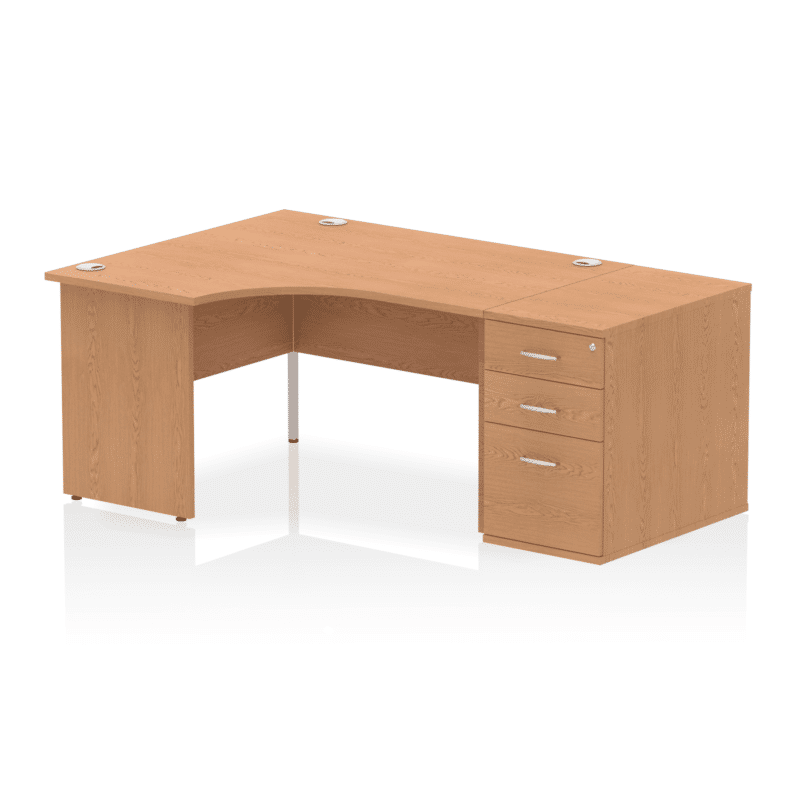 Impulse Panel End Crescent Desk Workstation - Image 70