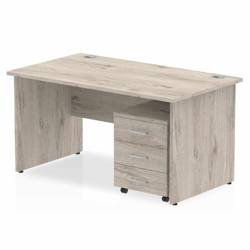 OE - Impulse Panel End Straight Desk With Mobile Pedestal - Image 4