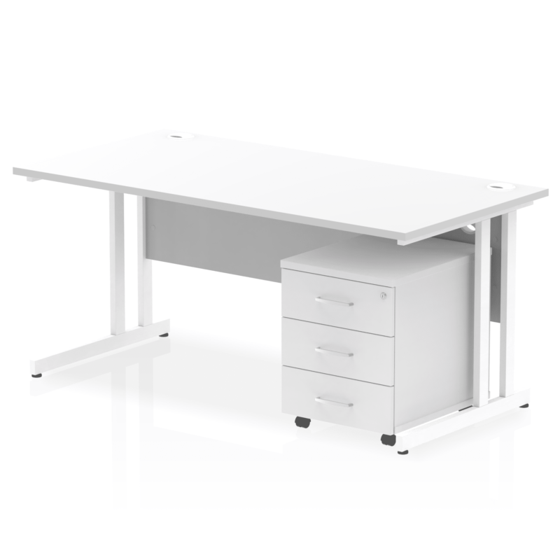 Impulse 1600mm Cantilever Straight Desk With Mobile Pedestal - Image 30