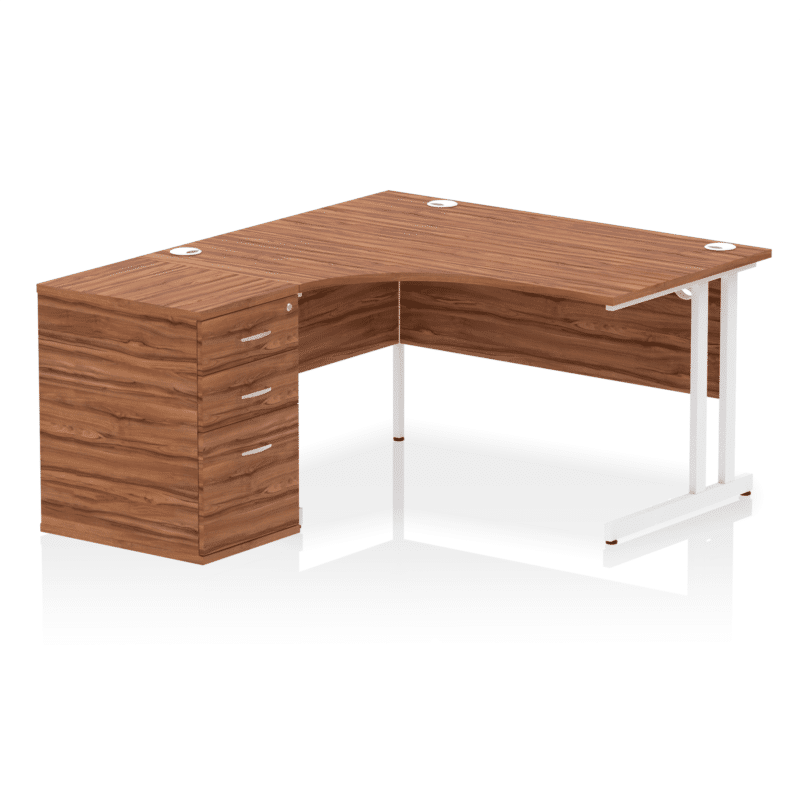 OE - Impulse 1400mm Cantilever Left Crescent Desk Workstation - Image 10