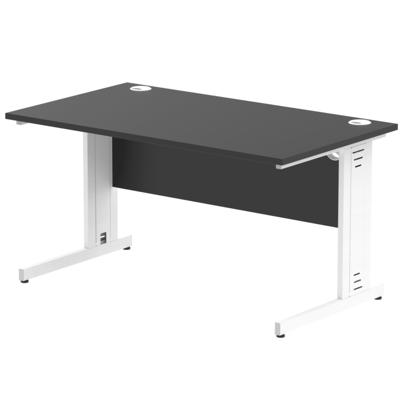 Impulse 1400mm Straight Desk Cable Managed Leg - Image 105