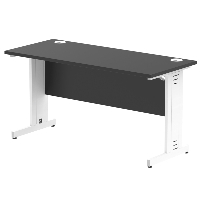 Impulse 1400mm Slimline Desk Cable Managed Leg - Image 14