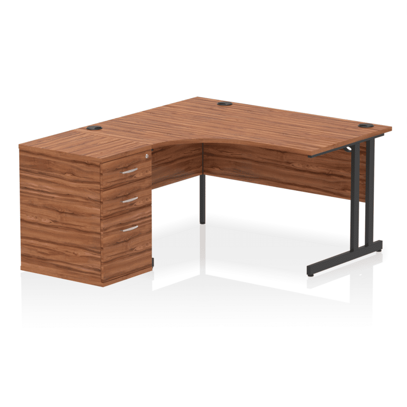 OE - Impulse 1400mm Cantilever Left Crescent Desk Workstation - Image 18