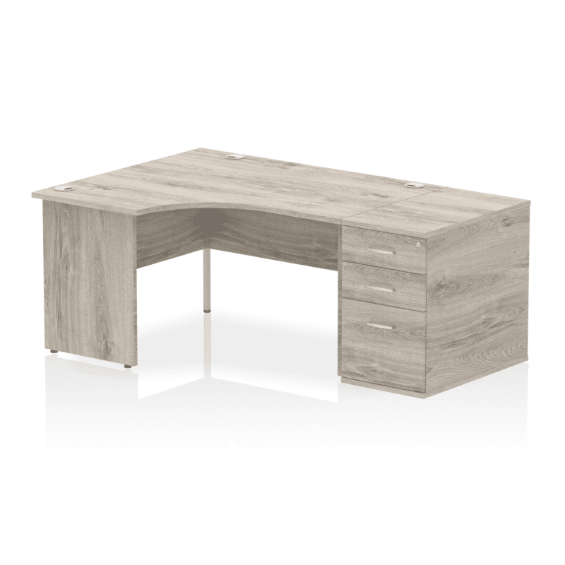 Impulse Panel End Crescent Desk Workstation - Image 64
