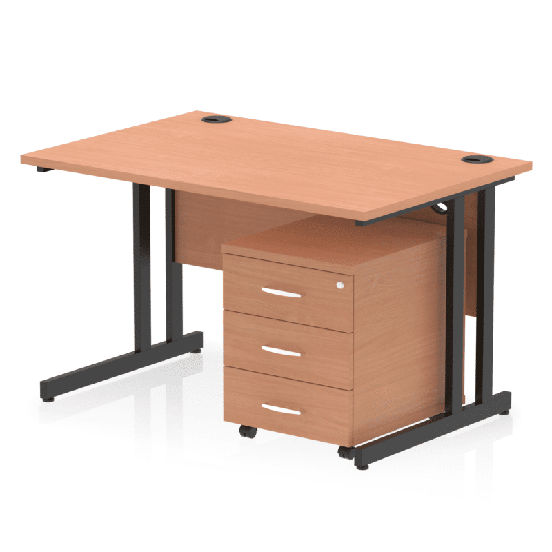 OE - Impulse 1200mm Cantilever Straight Desk With Mobile Pedestal - Image 22