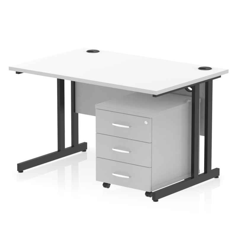 OE - Impulse 1200mm Cantilever Straight Desk With Mobile Pedestal - Image 26