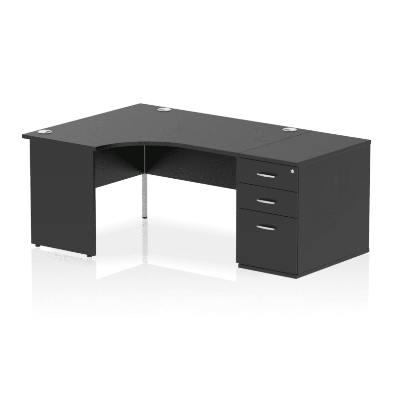 Impulse Panel End Crescent Desk Workstation - Image 65