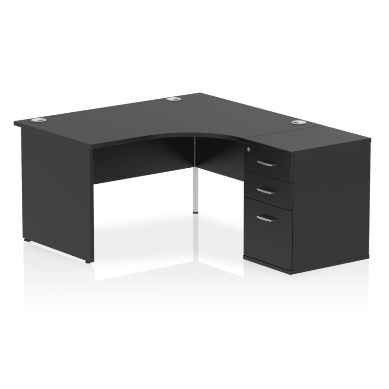 Impulse Panel End Crescent Desk Workstation - Image 57