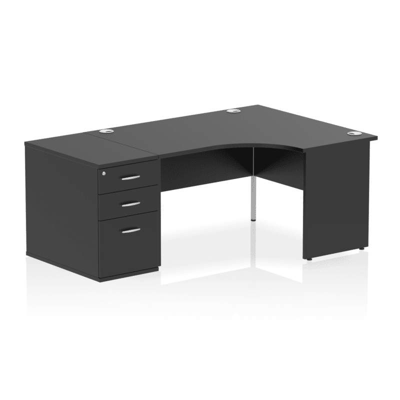 Impulse Panel End Crescent Desk Workstation - Image 72