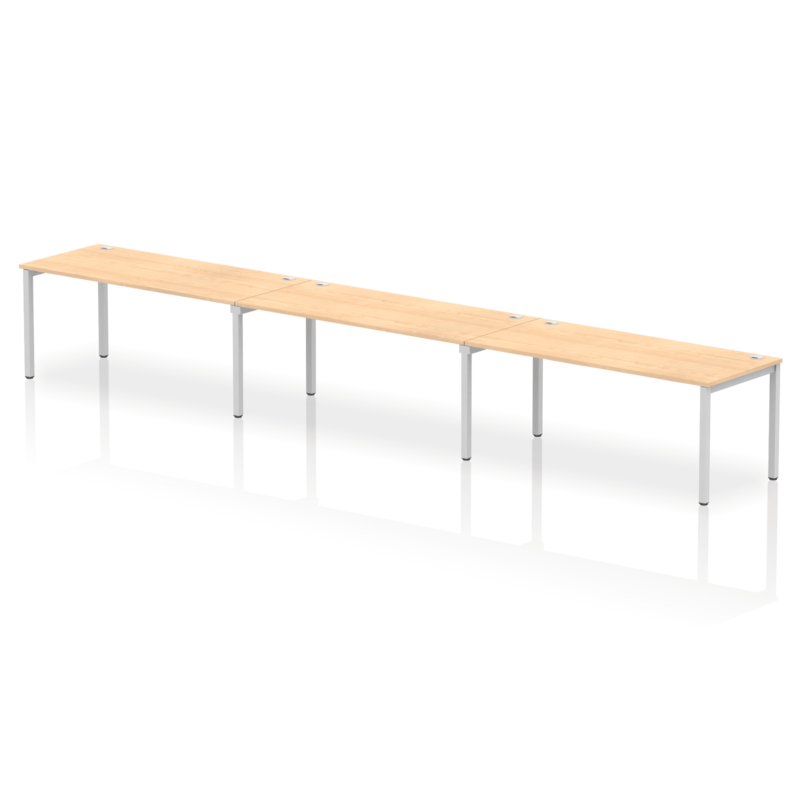 Impulse Single Row Bench Desk - 3 Person - Image 41