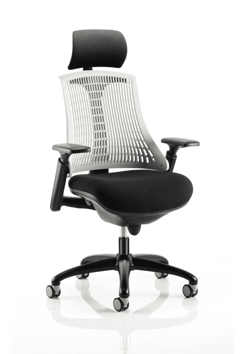 Flex Medium Back Black Frame Task Operator Office Chair with Arms - Image 15